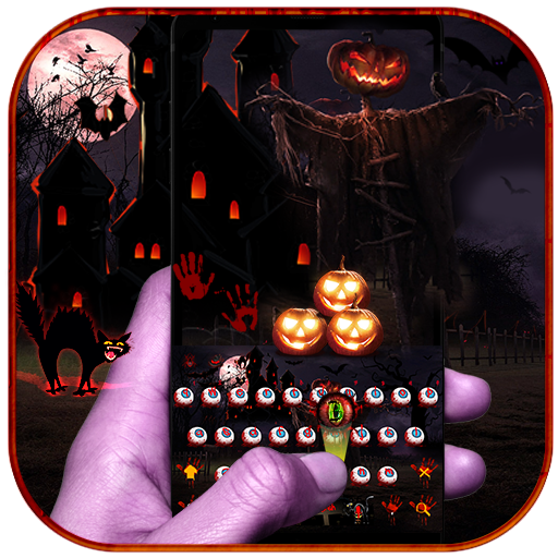 Halloween kengerian keyboard tema icon