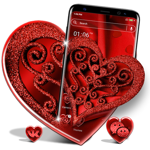 Red Love Heart Launcher Theme icon