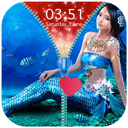 Mermaid Zipper Lock Screen icon
