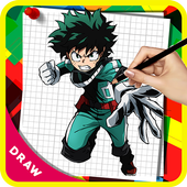 How to draw Boku No Hero icon