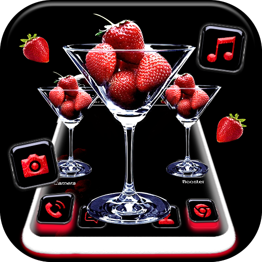 Strawberry Glass Launcher Theme icon