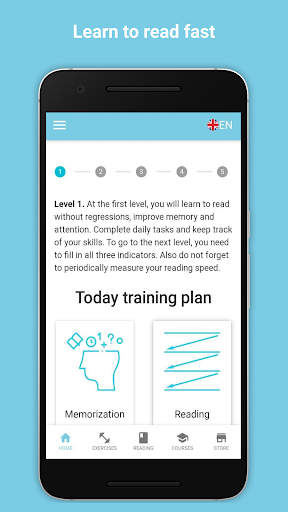 Fastreader — speed reading, memory and attention 1 تصوير الشاشة