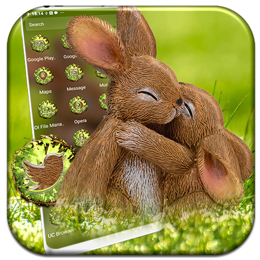 Rabbit Love Theme Launcher icon