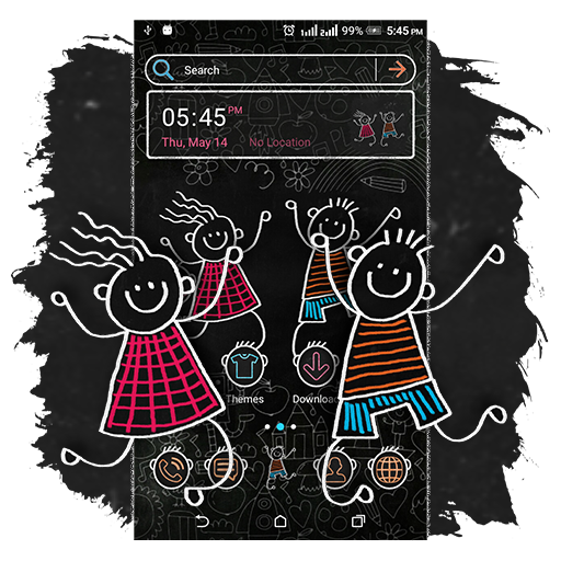 Black Board Sketch Launcher Theme icon