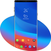 Abstract bright design colorful phone theme أيقونة