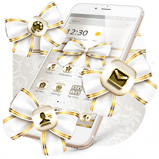 Extravagant Platinum Gold Bowknot Theme icon