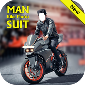 Man Moto Bike Photo Suit أيقونة