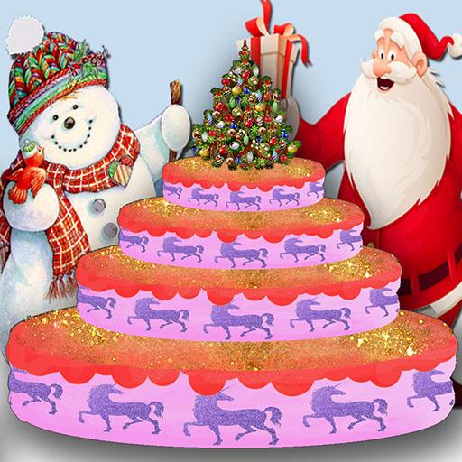 Yummy Merry Christmas Party Cake - Girls Games icon