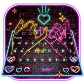 Neon Pink Promise Keyboard Theme