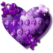 Purple Heart Balloon Keyboard icon