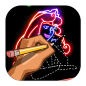 Tutor Drawing The Glow Princess आइकन
