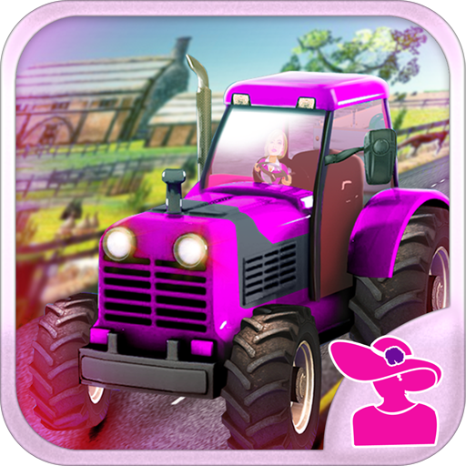 Pink Girl Farm Truck Driver icon