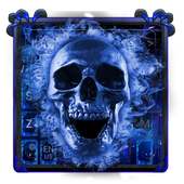 Blue Fire Skull Keyboard on 9Apps