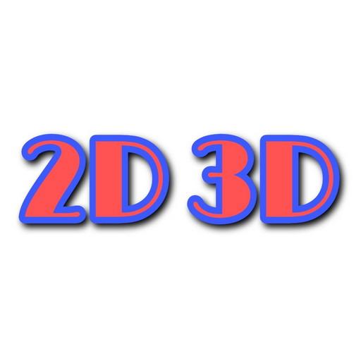 2D 3D Live icon