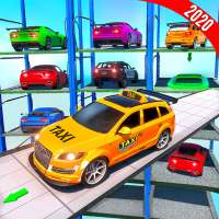 Modern Taxi Multi Level Ramp Car Parking Game
