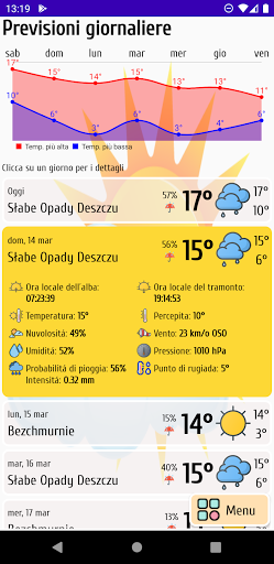 Previsioni meteo e qualitá dell´aria con Widgets screenshot 5
