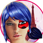 ladybug style camera sticker icon