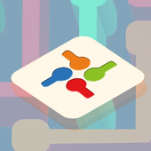 Link dots - Color connect icon