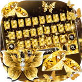 Gold Butterfly Keyboard Theme icon