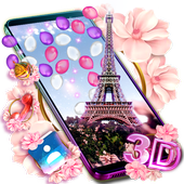 3D Love Paris Eiffel Tower Gravity Theme icon