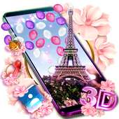 3D Love Paris Eiffel Tower Gravity Theme on 9Apps