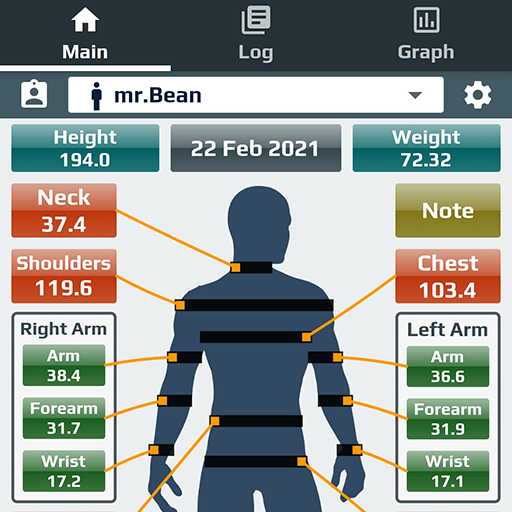 Body Measurements Diary - Muscle Growth / Fat Loss icon