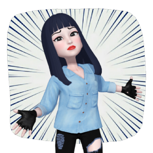 moving stickers for whatsapp - Denim Girls Sticker icon