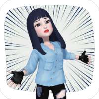 moving stickers for whatsapp - Denim Girls Sticker