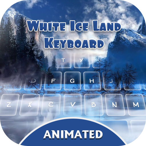 White Iceland Animated Keyboard icon