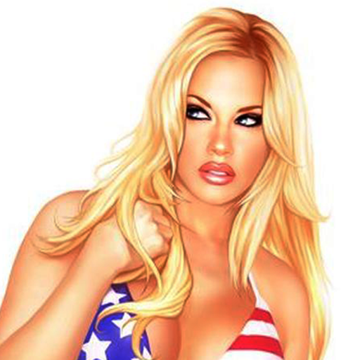 Sexy virtual girl icon