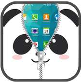 Panda Lock Screen Zipper