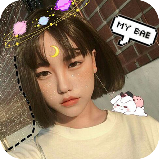 Sweet snap live face filter selfie camera edit icon