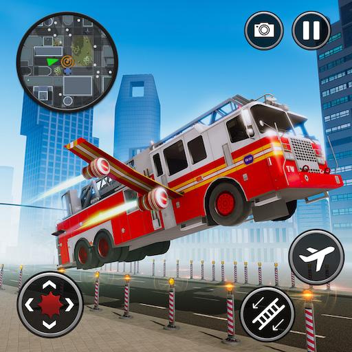 Flying Fire Truck Simulator-City Rescue Games 2020 icon