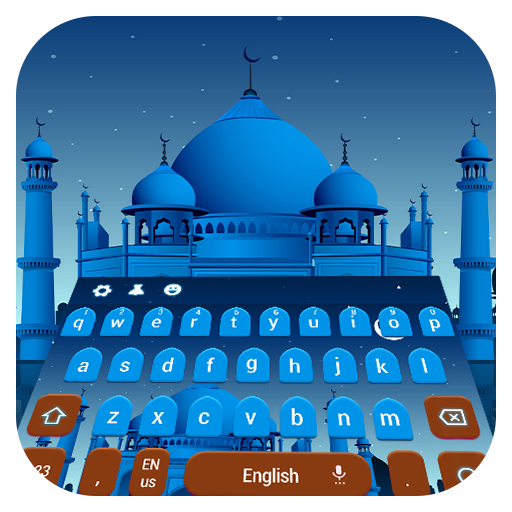 Blue castle keyboard icon