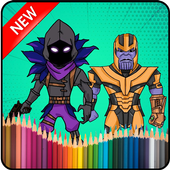 Fortnite0 Drawing and Coloring book أيقونة