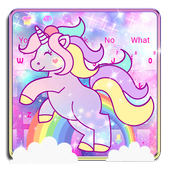 Pink Cute Unicorn Keyboard icon