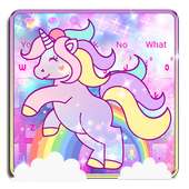 Rosa süße Einhorn-Tastatur