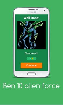 Guess all ben 10 ultimate aliens - alien force screenshot 1