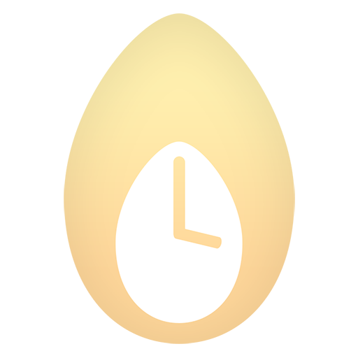 Egg timer perfectly cooked egg icon