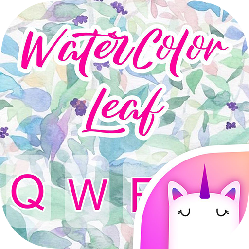 Water Color Leaf Emoji Keyboard Theme icon