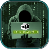Hacker all Wifi simulated icon