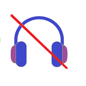 Earphone mode off icon