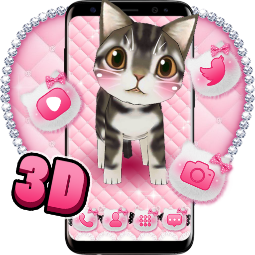 Cute kitty live wallpaper theme icon