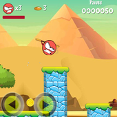 Red Rolling Ball 4 different adventures! icon
