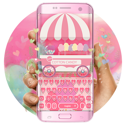 Cotton candy Cardioid pink keyboard icon