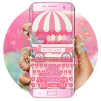 Cotton candy Cardioid pink keyboard