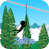 Shadow Stick Man Zipline icon