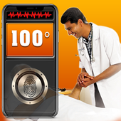 Fertilha da temperatura do corpo do termometro icon