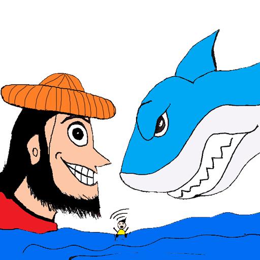 Boatman and Shark icon
