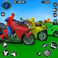 Superhero Mega Ramp Bike Games